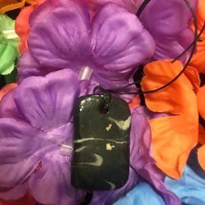 Exclusive Artsy Black & White Hand Design Necklace